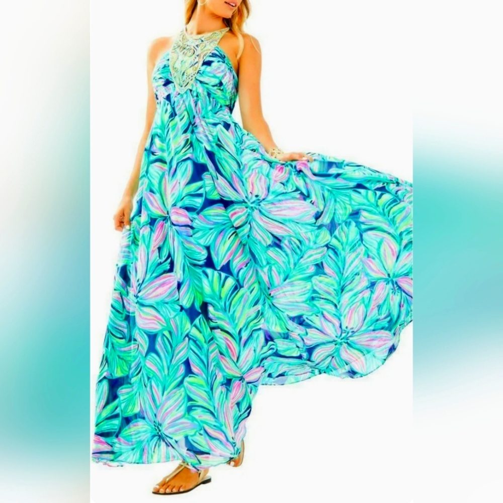 Lilly Pulitzer Lannette Silk Maxi Dress